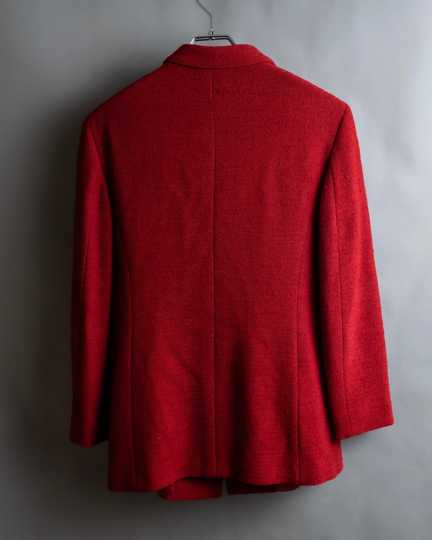 "Salvatore Ferragamo" Vivid red color wool mix tailored jacket