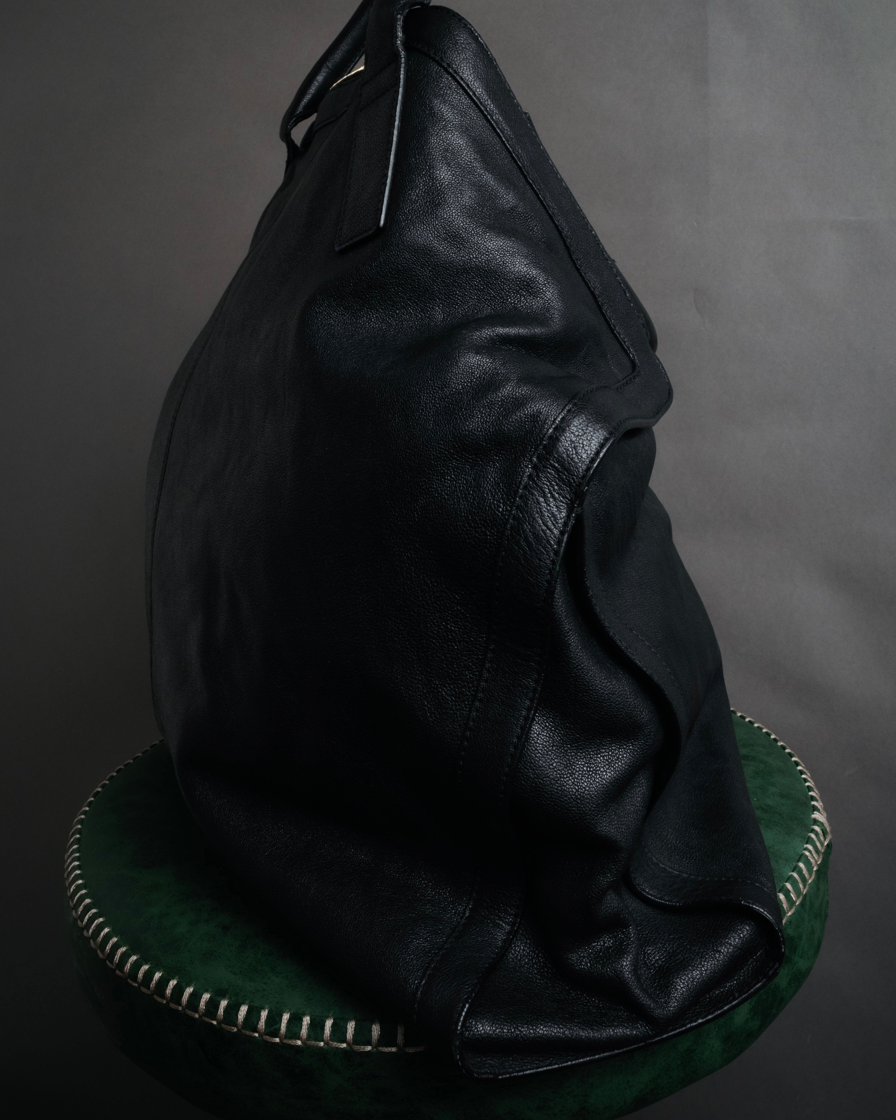 “Alexander McQueen” 2000’s Soft leather zip tote bag