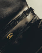"GUCCI" 60's-70's Glossy lizard embossed leather shoulder bag