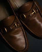 “GUCCI” 1980’s-1990’s Horsebit leather loafers