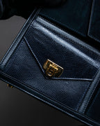 "Salvatore Ferragamo" Pocket detail leather combination tote bag