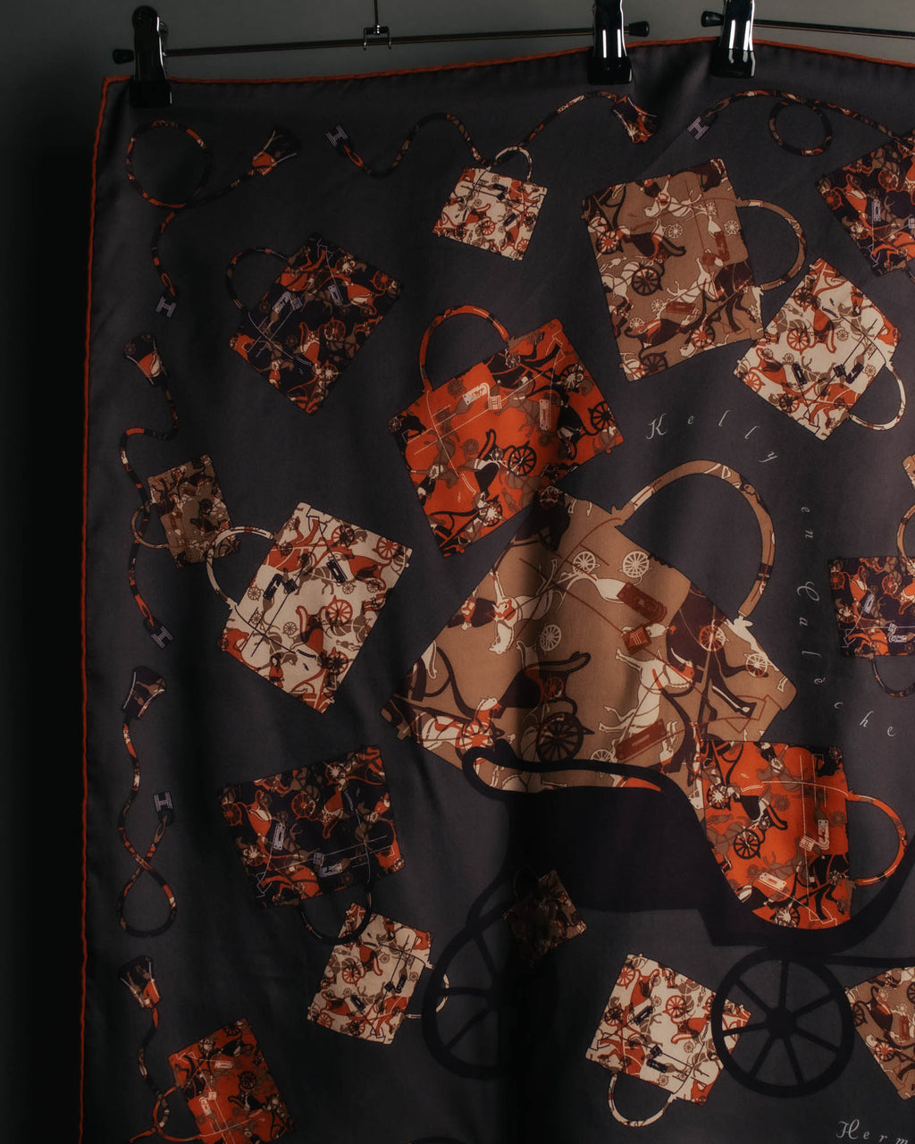 “Hermès” 2007 Kelly en calèche silk scarf