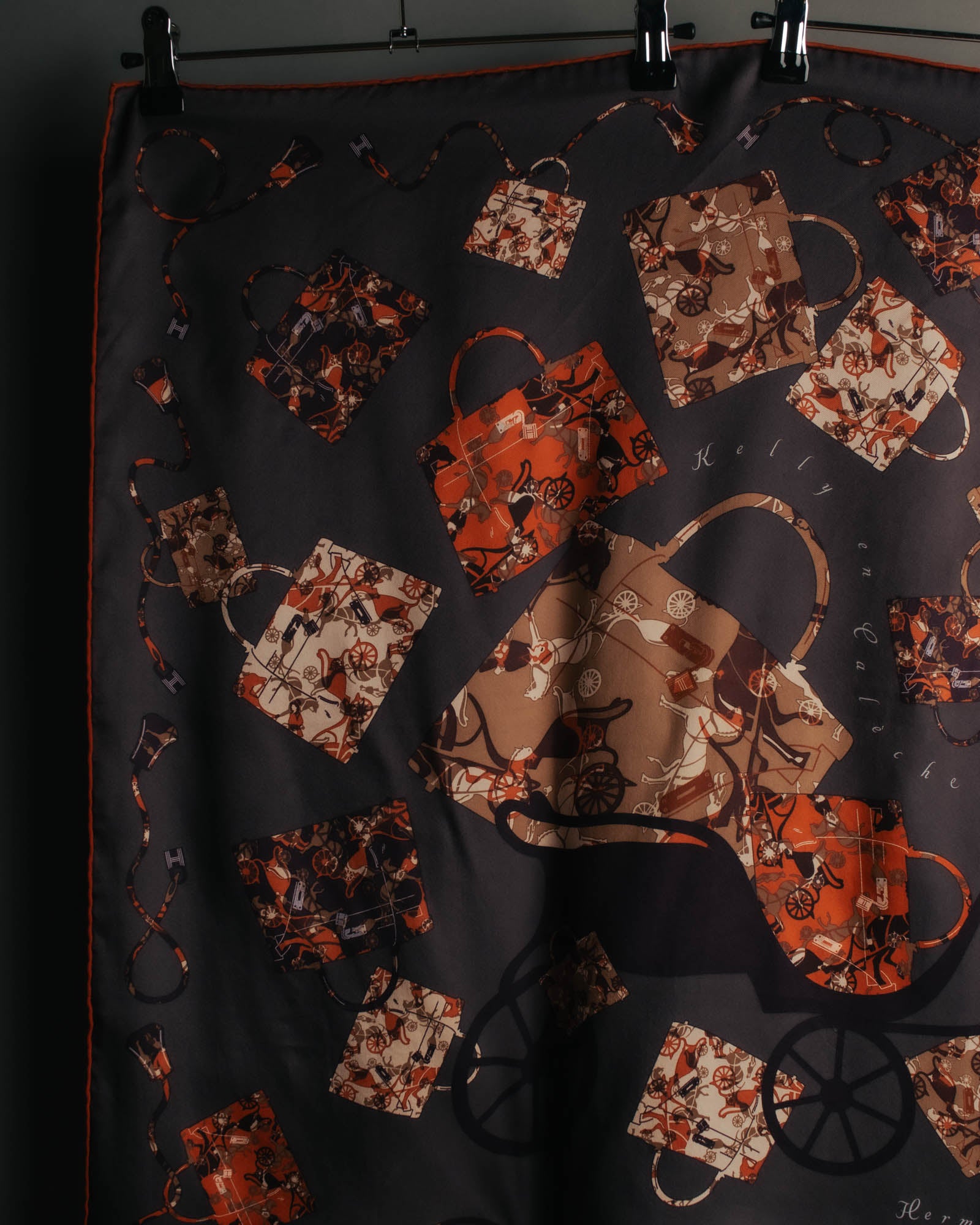 “Hermès” 2007 Kelly en calèche silk scarf