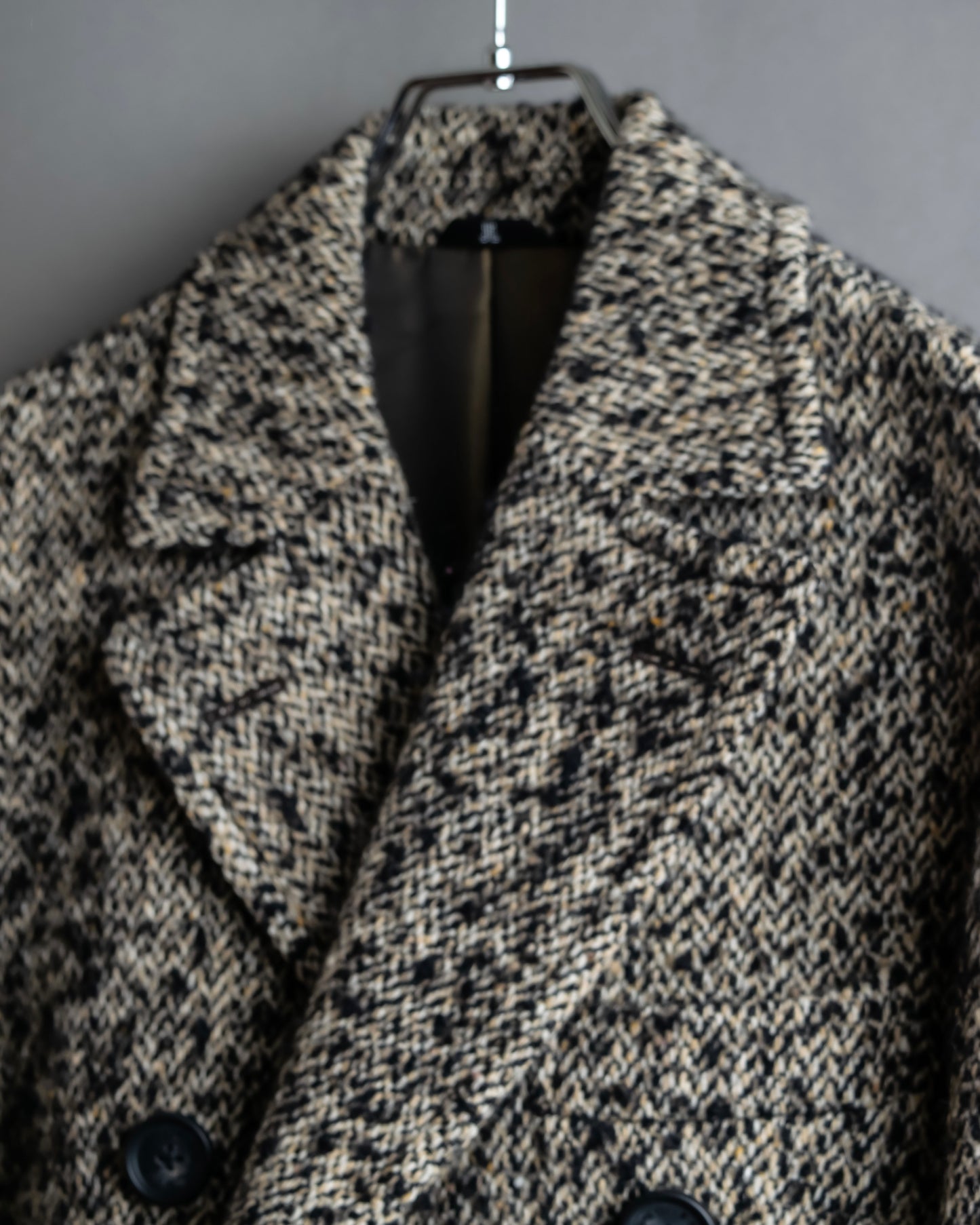 "LANVIN" Double breasted tweed chester coat