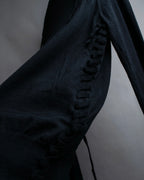 "COMME des GARCONS" Lace up design V-neck knit pullover