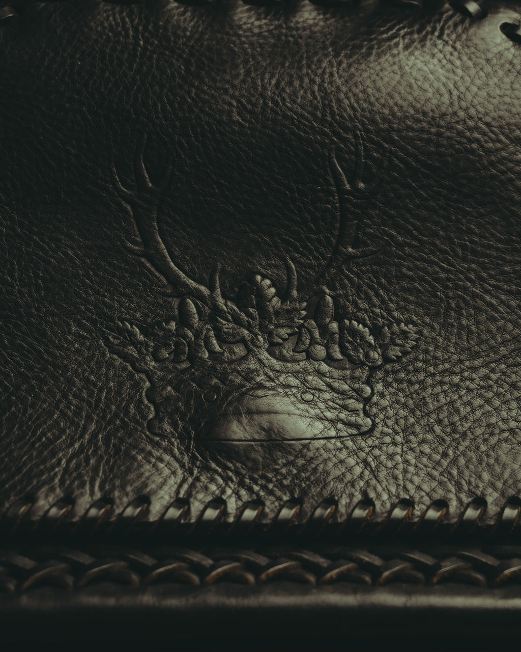 -SPECIAL- “FENDI” 80’s-90’s Coat of arms embossed whipstitched leather handbag