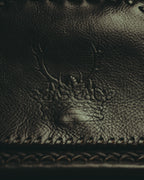 -SPECIAL- “FENDI” 80’s-90’s Coat of arms embossed whipstitched leather handbag