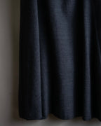 "Christian Dior" Front button design flare wool skirt