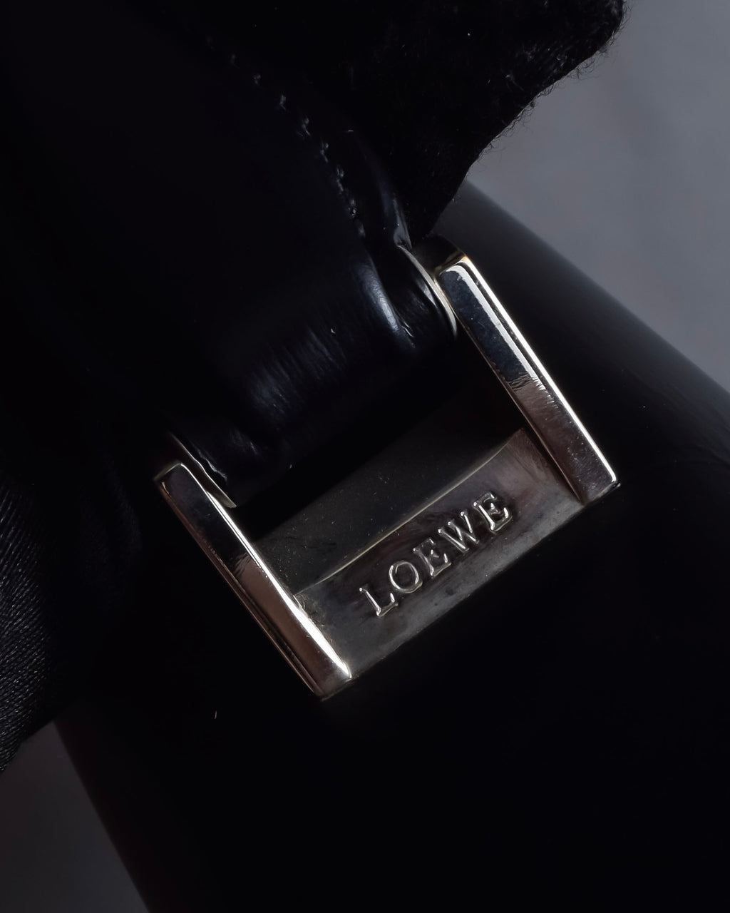 "LOEWE" Logo engraved leather briefcase bag
