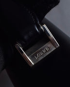 "LOEWE" Logo engraved leather briefcase bag