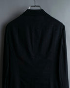 “Y’s COMPOSITION: SEE ATTACHED LABEL” Layered design multi buttons tail coat