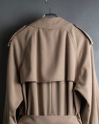 "BURBERRY" Military detail belted maxi length trench coat