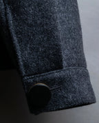 "BALENCIAGA" Double breasted Short length wool soutien collar jacket