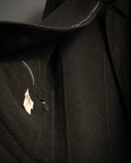 –SPECIAL– “HERMES” 90’s-00’s Concealed placket wool zip coat