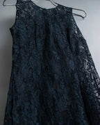 "D&amp;G" Botanical pattern lace shift dress