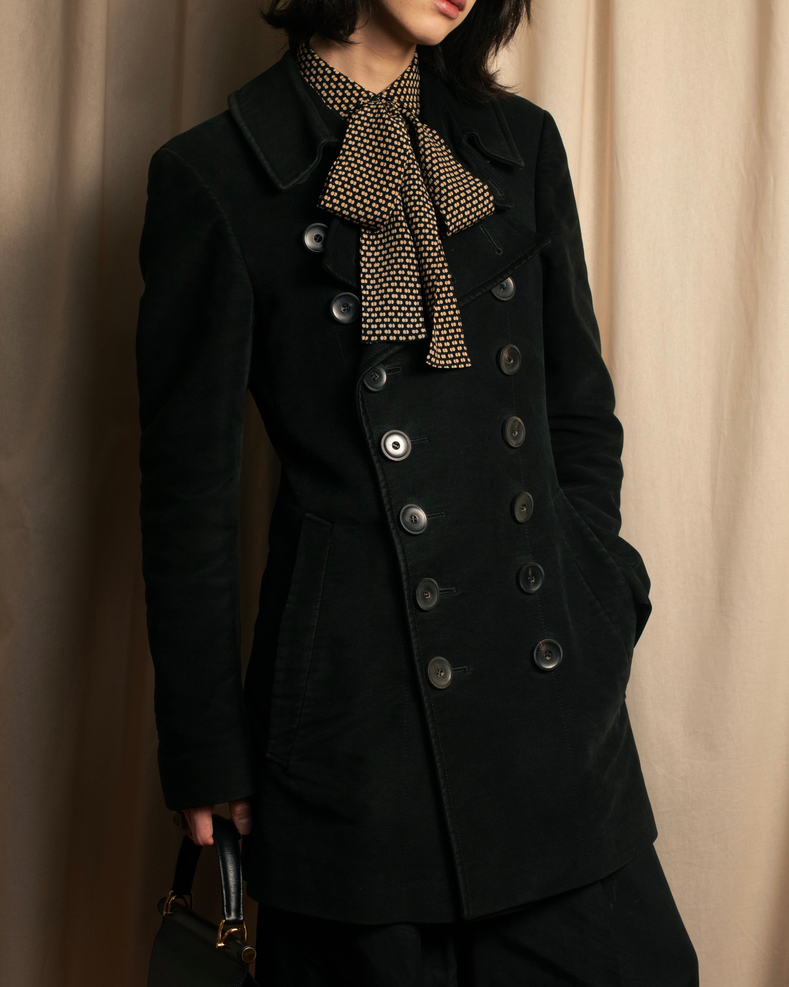 -SPECIAL- "GUCCI" 2007-2011's  High density cotton military detail mid-length coat