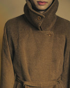 -SPECIAL- “Max Mara” 90’s-00’s Angora blend belted wrap coat
