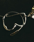“BALENCIAGA” 2017-2023 organic heart and arrow clip-on drop earrings