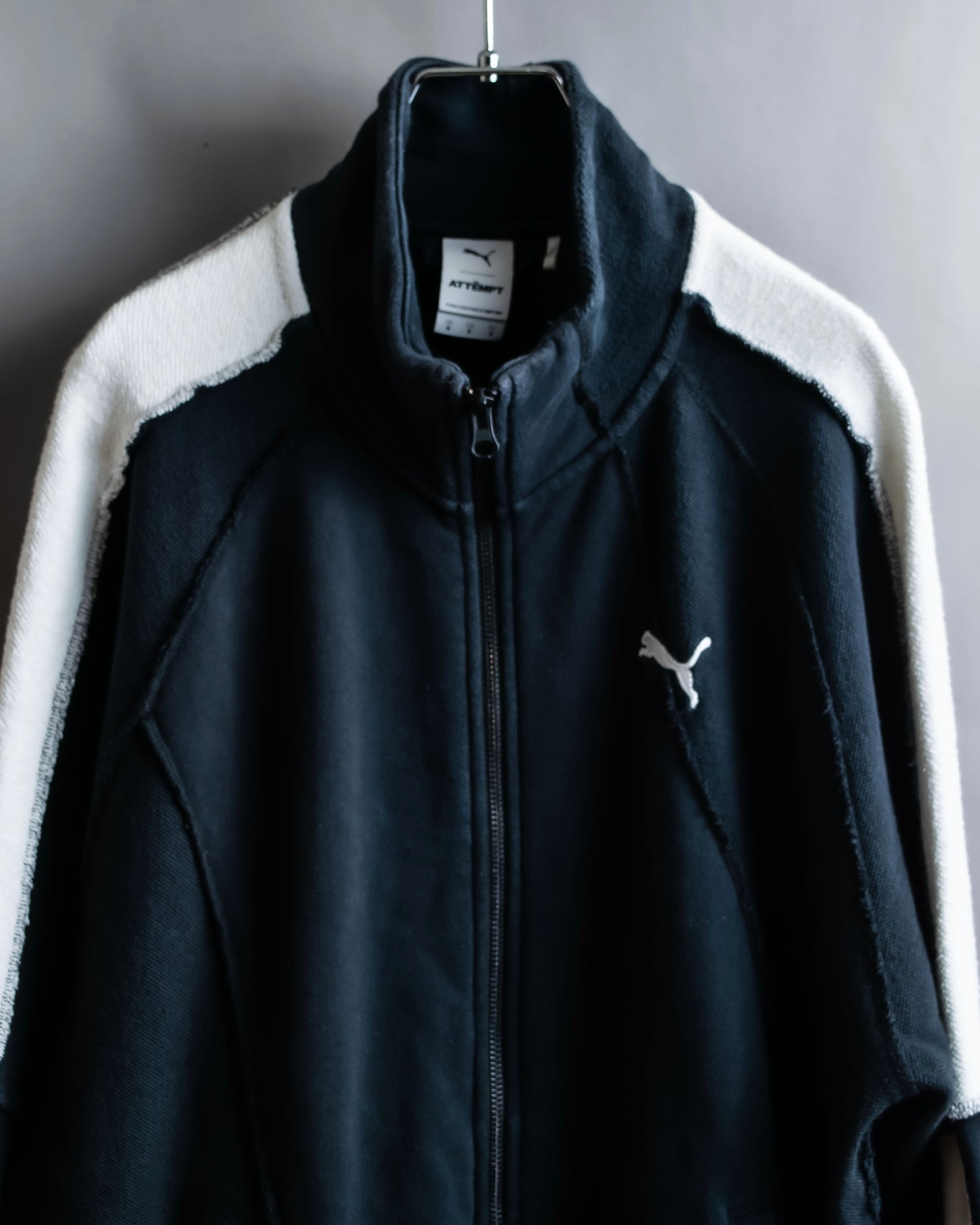 "PUMA" Pile switching design zip up track jacket