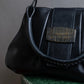 "GUCCI" Horizontal shape metal fittings design leather one shoulder bag