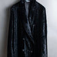 "EMPORIO ARMANI"  Dimensional wave pattern velour like chester coat