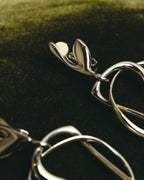 “BALENCIAGA” 2017-2023 organic heart and arrow clip-on drop earrings