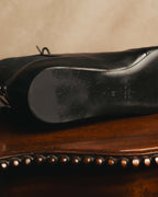 -SPECIAL- "JIL SANDER" 10's Sculptural gathered toe leather ankle boots
