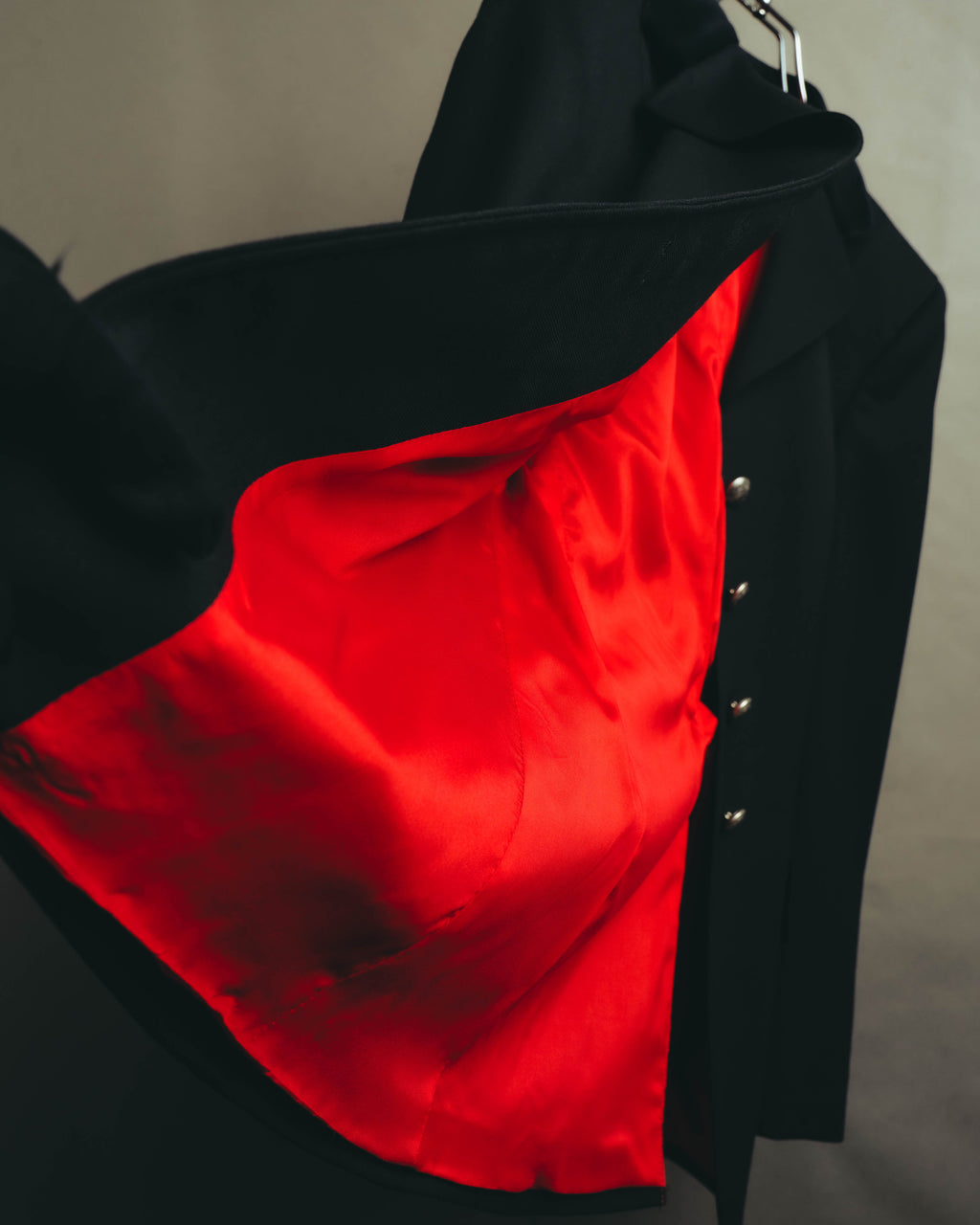 -SPECIAL- “HERMES” 00’s Technical wool equestrian jacket with red lining