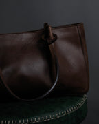 "GUCCI" Horizontally elegant silhouette oiled leather one-shoulder bag