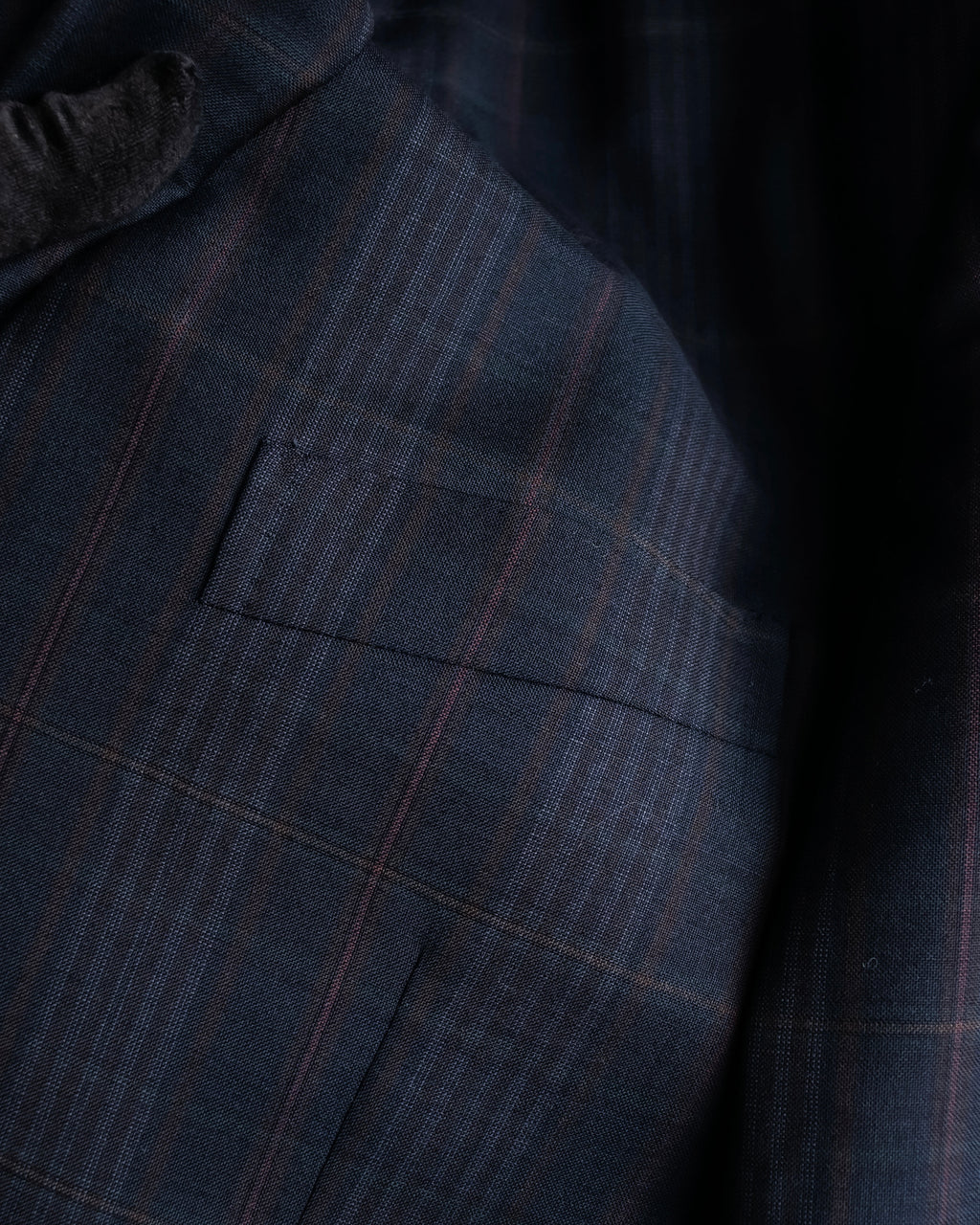 "BURBERRYS" Micro check pattern metal button blazer