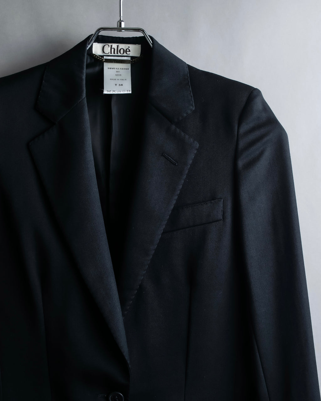 "Chloe" Oversized wool matte black set up