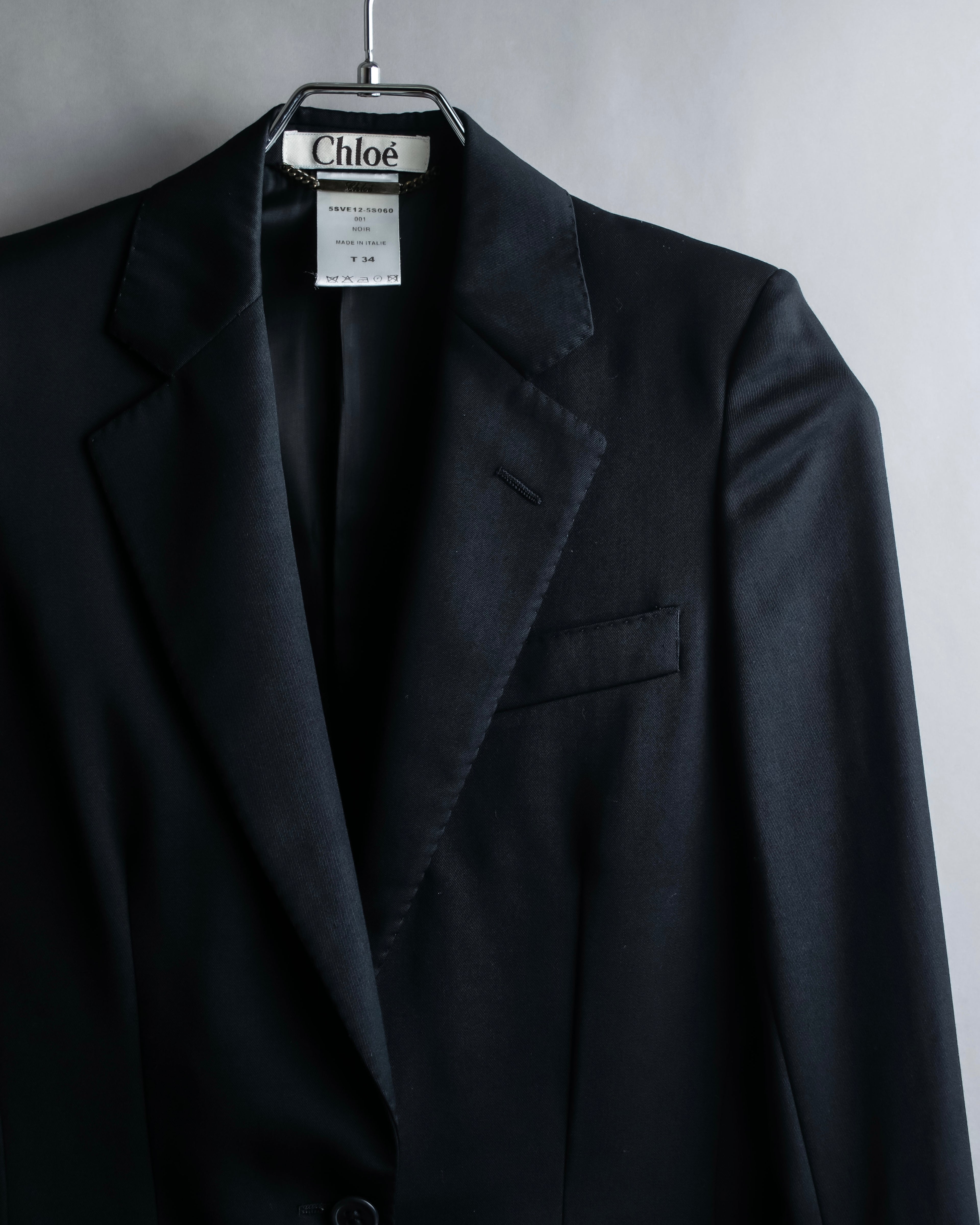 "Chloe" Oversized wool matte black set up