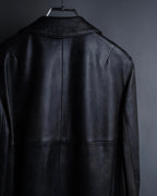 "Weekend Max Mara" Minimalist design center zip-up leather jacket