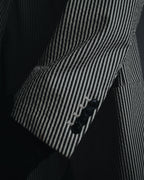 "HERMES" 00's striped stretch cotton tailored jacket
