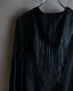 "sacai" Wig design sheer hooded pullover