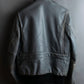 "VANSON" Out pocket design ribbed leather jacket