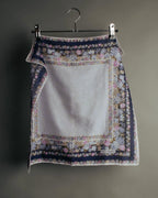 “YVES SAINT LAURENT” 80’s-90’s Floral border scarf