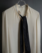 "VALENTINO" Gathered detail ribbon bow tie pullover