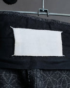 "Maison Martin Margiela" Geometric pattern high waist slim slacks