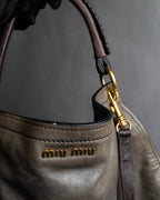 "MIU MIU" Overflap gold Parts design 2-way bag