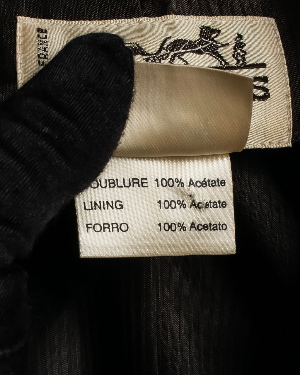 "HERMES" 90's classic detail dark blue tailored jacket