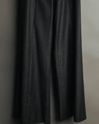 -SPECIAL- "CHANEL" 00's Soft wool cashmere wide leg trousers