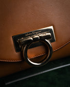 “Salvatore Ferragamo” 2000’s Gancini flap one handle bag