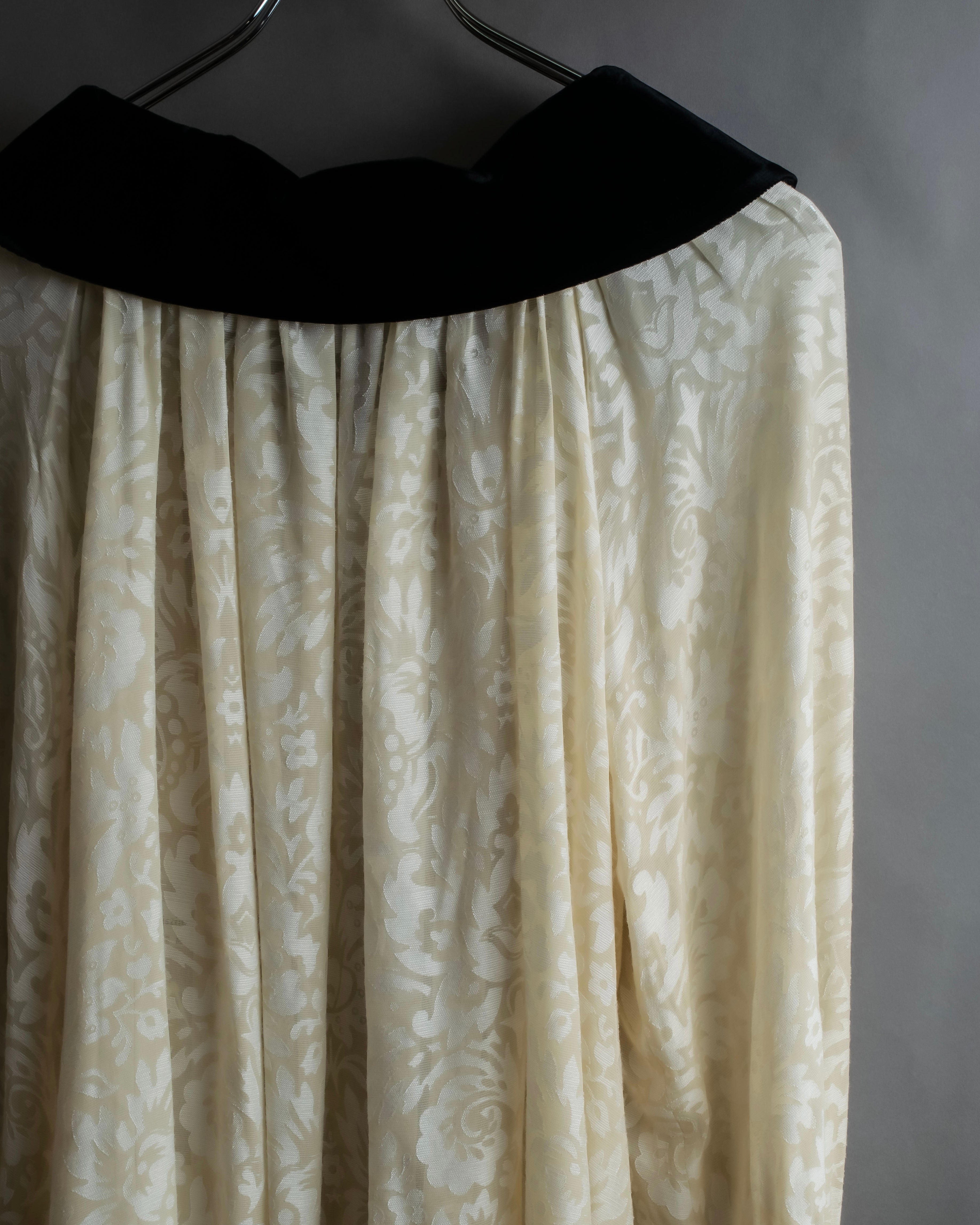 "Christian Dior" Jacquard balloon sleeve dress pullover