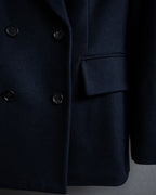 "CELINE" 90’s Sculpted double-breasted peak lapel tailored jacket