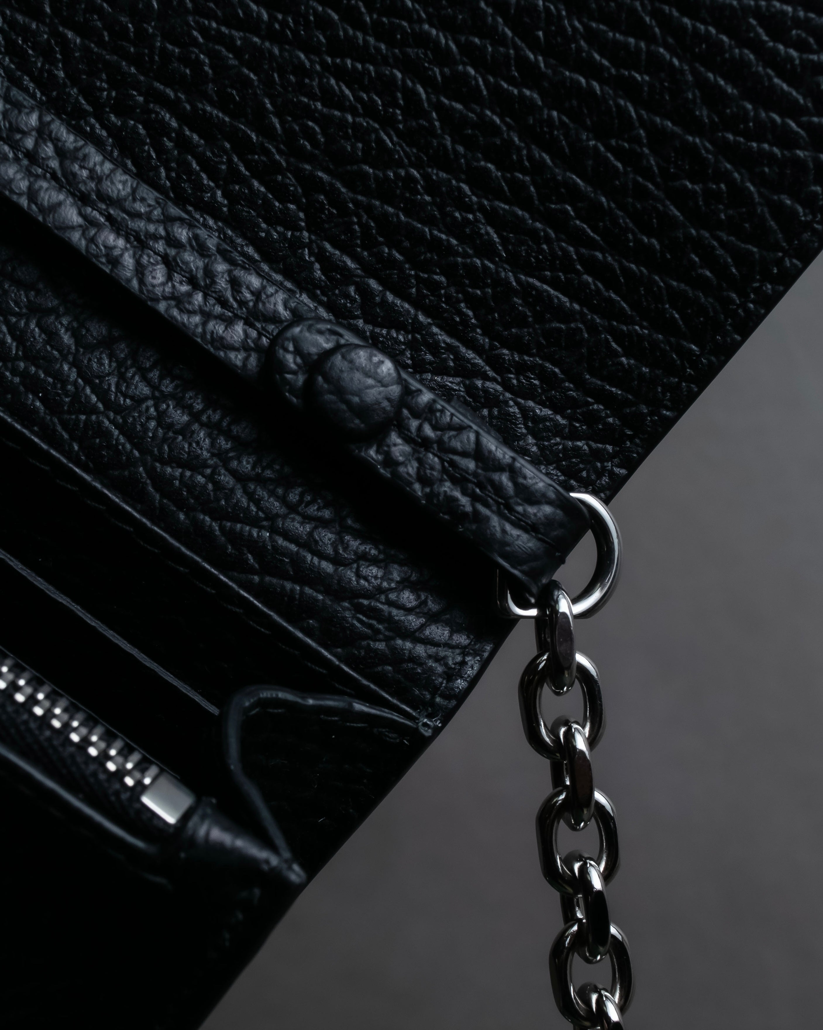 "MAISON MARGIELA" Grained leather chain wallet bag