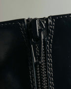 "MM6 Maison Margiela" 2010's Glossy leather side zip ankle boots