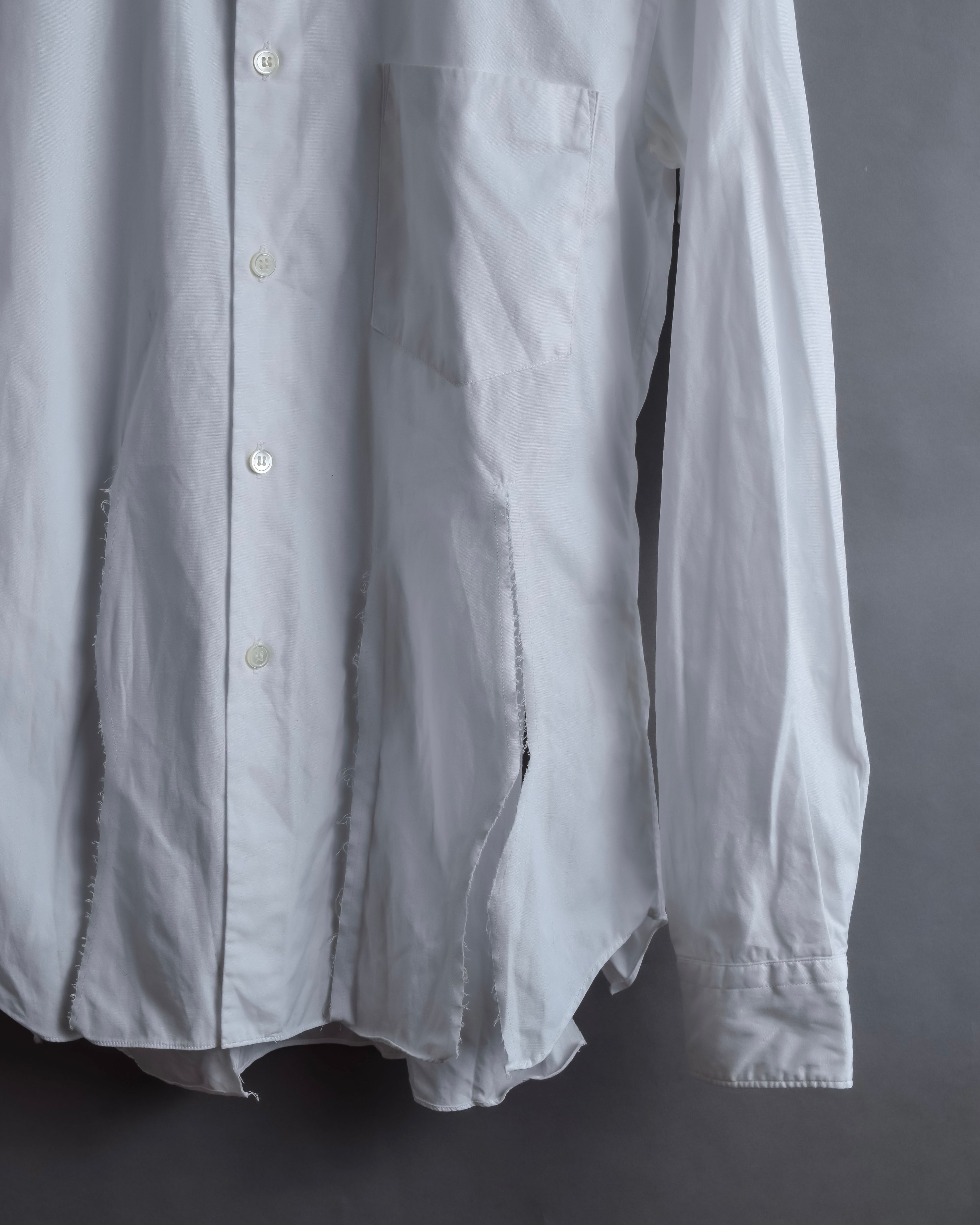 "COMME des GARCONS HOMME PLUS" 15SS Ripped cutting design cotton shirt