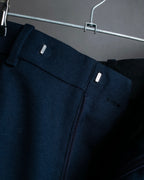 "GUCCI" Deep-tuck wool gently flared slacks