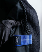 "YVES SAINT LAURENT" Large shawl collar black long coat